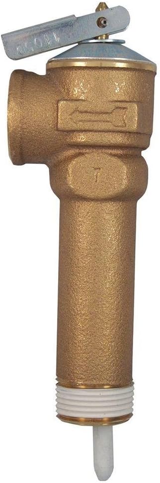 Cash Acme 3/4 Inch NCLX-A Temperature and Pressure Relief Valve - Push to Connect Brass Plumbing Fittings