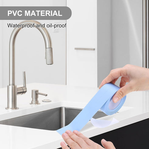 Uxcell 4 Rolls Caulk Tape - 0.9" x 10.5Ft PVC Waterproof Self-Adhesive Sealing Strip for Kitchen Bathroom
