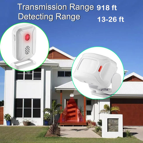HENDUN Add-on Motion Sensor, Extra Transmitter for Wireless Door Chime, PIR Detector, Sensor Alarm for Shopkeeper
