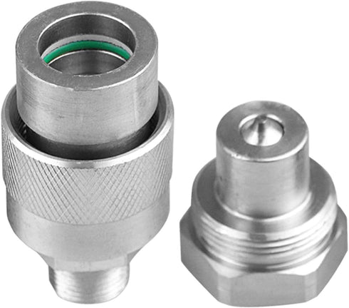 3/8" Hydraulic Quick Coupler Set Replaces Enerpac C-604,Connect and Disconnect Under 10,000 PSI Pressure, with 2 Dust Caps by Zinger