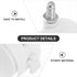 4pcs 1.5-inch 8x13mm White Universal Swivel Furniture Casters with Brake, Threaded Stem Replacement Wheels for Office