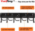 YueTong All Metal Garden Tool Organizer, Heavy Duty Adjustable Wall Mount Holder with Hooks (3 Pack)
