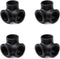 1/2" Black Side Outlet Elbow, Home TZH Cast Malleable Iron 3 Way