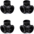 1/2" Black Side Outlet Elbow, Home TZH Cast Malleable Iron 3 Way