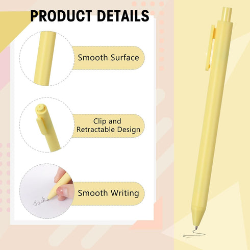 Fulmoon 50 Pcs Cute Ballpoint Pens Bulk, Comfortable Writing Pens in Medium Point 1.0 mm for Teacher Student Supplies