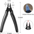 BOENFU Black Precision Wire Cutter, Jewelry Zip Tie Cutters, Flush Cutters, Nippers, Small Side Cutting Pliers, 1-Pack