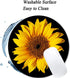 Sunflower On Black Mouse Pad, Round Non-Slip Rubber Mousepad for Laptop Office Computer Decor, Cute Desk Accessories