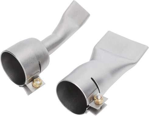 2Pcs Welding Gun Flat Nozzle - Stainless Steel Alloy Tips for Hot Air Torch Gun Soldering Supplies