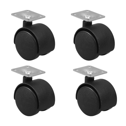 KALLORY 4pcs 2-inch Swivel Heavy Duty Caster Wheels with Plastic Top Plate