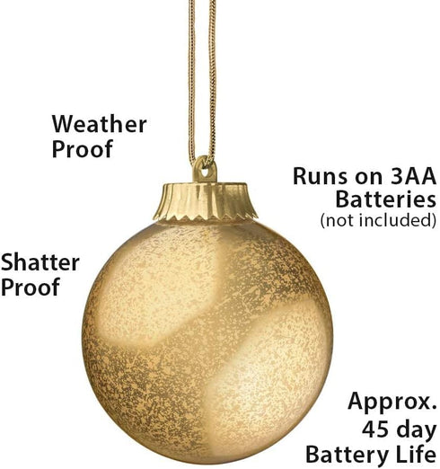WP510 Battery Powered Decorative Outdoor LED Hanging Globe Light, 5"