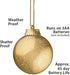 WP510 Battery Powered Decorative Outdoor LED Hanging Globe Light, 5"