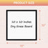 White Board Kit - 10 x 10" Whiteboard with 2 Dry Erase Markers, 6 Magnetic Notes - Double-sided Wall Hanging Board