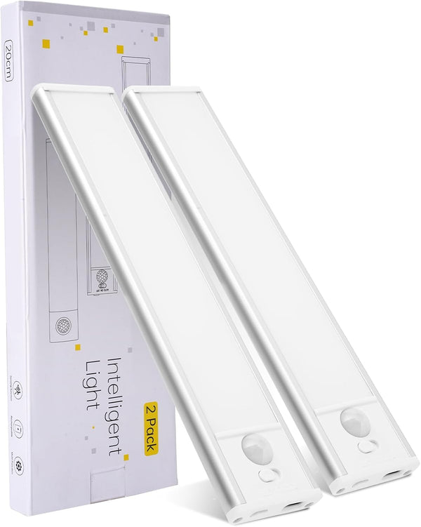 8 inch Under Cabinet Lighting, 1100mAh Rechargeable Motion Sensor Light with 3