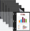 HAUTOCO 5 Pack Plastic Report Covers - 3 Prongs Fasteners Clear Front Resume Portfolio Folder for 8.5x11 Letter Size