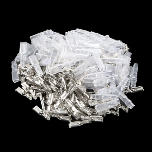 uxcell 100pcs 2.8mm Quick Splice Wire Terminals Female Spade Crimp Connector with Insulated Sleeve