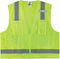 Ergodyne Unisex Class 2 Economy Surveyors Vest, Zipper, Lime, Large-X-Large US