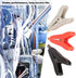 3PCS Walfront P2005 Copper Gold Plating Clip Test Clamp, Electrical Battery Test Clip 10A