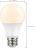 S11429 A19 Bulb, 60W 2700K, Satco Dusk to Dawn LED Light Replacement, Frosted
