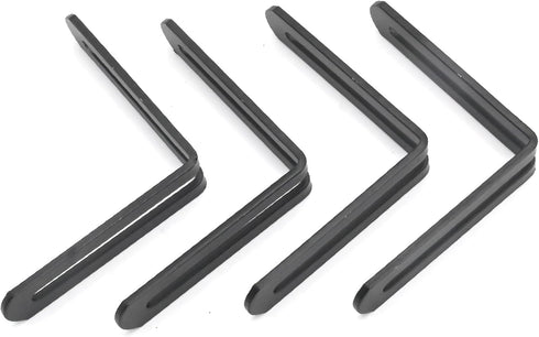 Zreneyfex 4 (3.22x3.22 Pcs Stainless Steel Reinforced L-Shape Corner Brackets Shelf Support Board Connection Angle