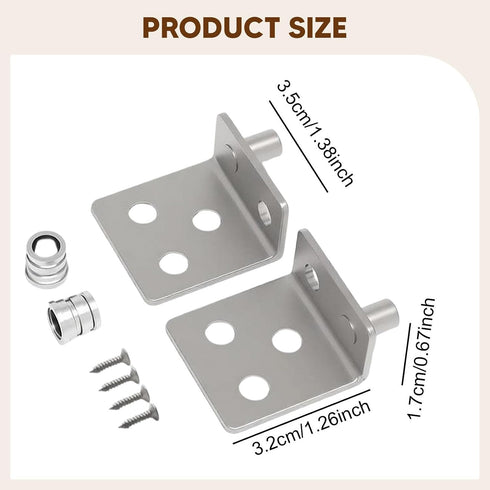 Generic 2 Pieces Shelf Corner Bracket L Bracket Angle Bracket Stainless Steel Shelf Support for Furniture Shelf