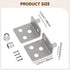 Generic 2 Pieces Shelf Corner Bracket L Bracket Angle Bracket Stainless Steel Shelf Support for Furniture Shelf