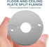 Plumbing Cover Plates, Stainless Split Flange, Hinged Floor and Ceiling Plates for 21mm Dia Pipe, Chrome Finish, 2 PCS