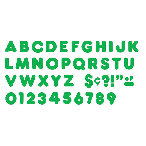 Trend Green Casual Uppercase Ready Letters, 4-Inch, Bulletin Board Decor, 75 Pieces