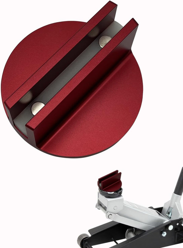 Universal Magnetic Jack Pad - Jack Puck Pinch Weld Frame Rail Adapter for Universal Vehicles, Red-1 Pack
