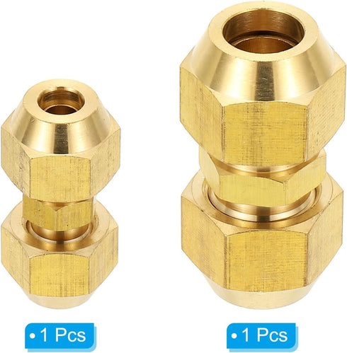 PATIKIL Pipe Extension Joint Connector Set: 4Pcs Free Welding AC Copper Pipe Coupling Adapter Fittings for Refrigeration