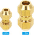 PATIKIL Pipe Extension Joint Connector Set: 4Pcs Free Welding AC Copper Pipe Coupling Adapter Fittings for Refrigeration