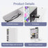 White Plastic Desktop Organizer Stackable Office Desk Supplies Storage, Stationary,Marker,Crayon Organizer with Drawer