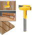 Yakamoz 1/4" Shank T-Slot Router Bit T-Track Slotting Carbide Wood Milling Cutter