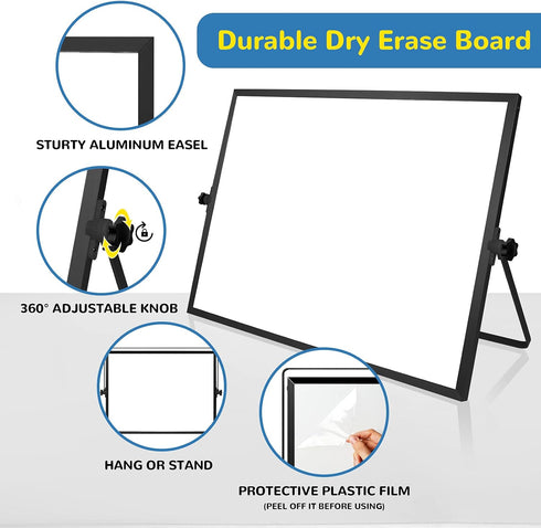 Small Monthly Calendar Dry Erase Whiteboard, 16in x 12in Magnetic Board for Wall, Portable for Planning, Memo
