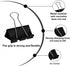Binder Clips Paper Clamps, 300 Pack, Assorted Sizes (Black), Jumbo, Large, Medium, Small, Mini, Micro