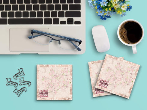 Butler in the Home Sticky Notes, 12 Pack, 3"x3", 50 Sheets/Pad, Let Your Dreams Blossom, Cute Memo Note Pads