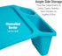 Mind Reader Kids Lap Desk, Set of 2 - Activity Tray for Drawing, Stackable, Portable, Plastic, Blue