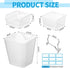Uiifan 18 Set Pegboard Cups Kit, Plastic Pegboard Bins with Hooks and Label Stickers for DIY Tools Craft Storage