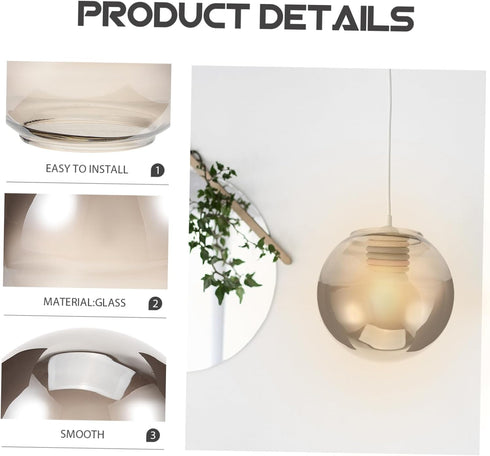 5.12 Inch CHILDWEET Globe Glass Lamp Shade Replacement for Pendant Lights Decorative Spherical Glass Shade with Smooth