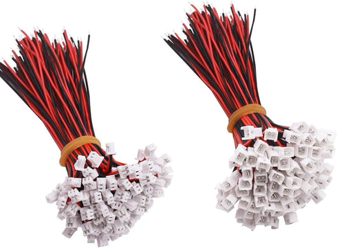 smseace 25pair 26AWG JST 1.25mm 2pin Wire Connectors 100mm Cable for Indoor 3D Plane LED Light