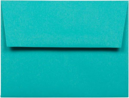 JAM PAPER A2 Colored Invitation Envelopes - 4 3/8 x 5 3/4 - Sea Blue Recycled - 50/Pack
