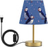 Yasala Table Lamp Puffins Cute Purple LED Night Light Minimalist Bedroom Reading Dorm