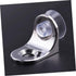 10 Vaguelly Stainless Steel Glass Shelf Support Bracket with Rounded Corners Screws Heavy Duty L-Shaped Shelf Fixing