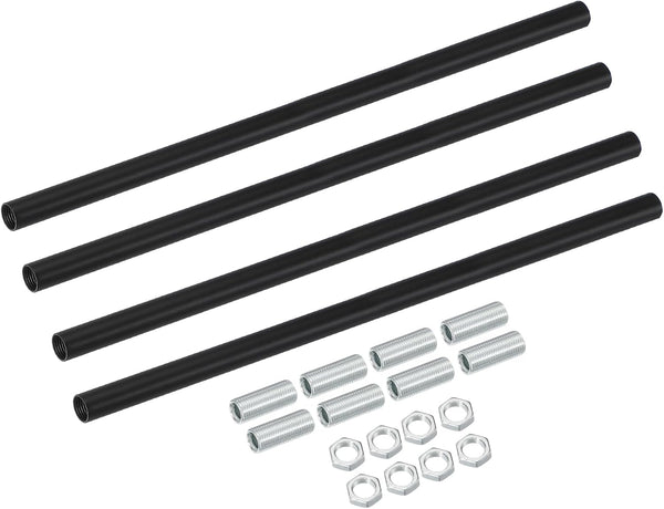 VIAPUICE Lighting Fixture Downrods M10 x 11.8'', 4 Set Threaded Extension Rod Lamp