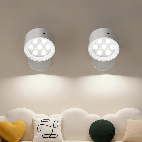 Cnlux Wireless Wall Sconces Set of Two, Rechargeable Battery Operated Sconces with Remote