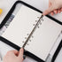 Standard 6-Ring Glitter Zipper Soft PVC Notebook Cover for A6 Ring-Bound Planner (Inner Paper Not Included)
