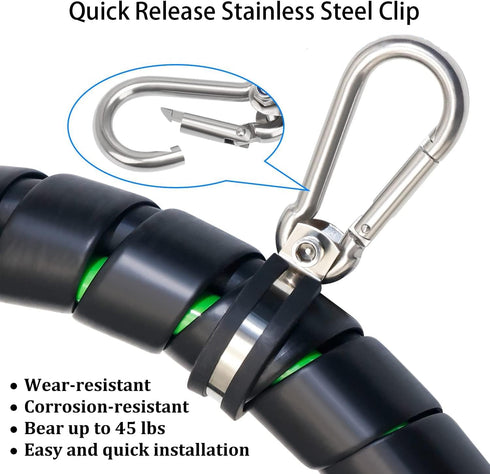 4 Pack Hanger Bracket Assembly Rubber Cushion Stainless Steel Airpower Line Clamp for 3-in-1 Wrap Air Hose Lines Tractor Trailer Semi Truck Accessories