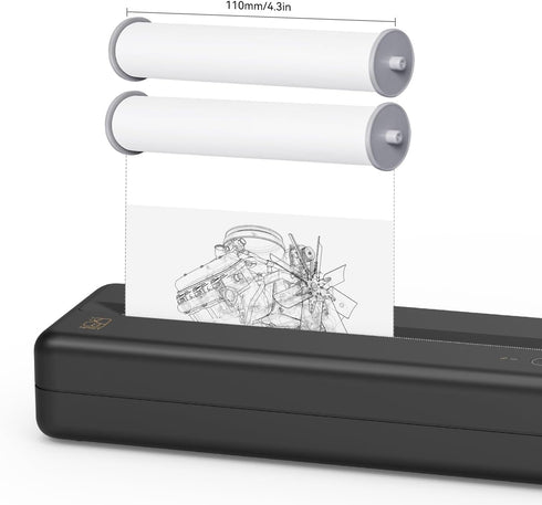 HPRT Printer Paper Rolls for MT810(2 Rolls | 4.3''x23')
