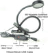 Dimmable 3 3 QUANS Clip on Clamp LED Gooseneck Desk Light Lamp, Clip-on Color Changeable Reading Lights, C-Clamp