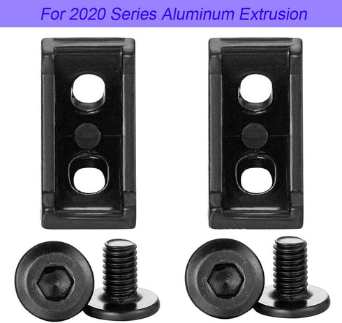 10 Sets Corner Bracket Connectors for 2020 Series 6mm Slot Aluminum Extrusion Profile Accessories (Black)