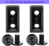 10 Sets Corner Bracket Connectors for 2020 Series 6mm Slot Aluminum Extrusion Profile Accessories (Black)